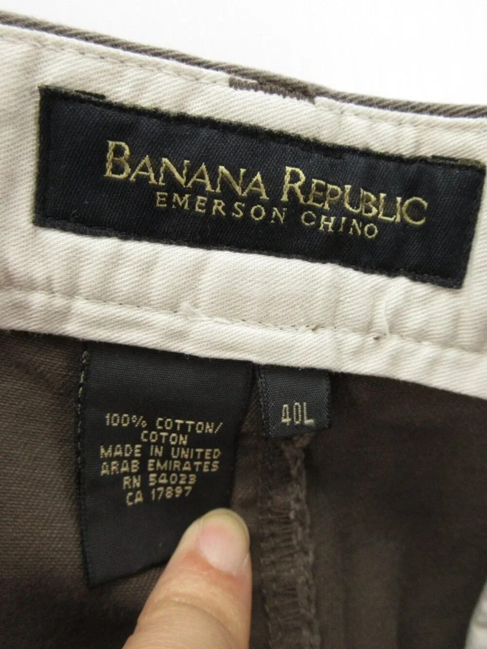 VTG Banana Republic Pants 40 Long Emerson Chino Trousers Y2K 40X34 NEW